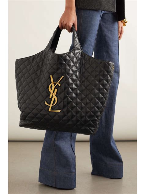 ysl large beach bag|YSL quilted tote bag.